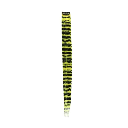 YELLOW CLIP IN FEATHER HAIR EXTENSIONS COLORFUL SYNTHETIC HIGHLIGHTS