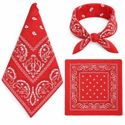 100% COTTON PAISLEY BANDANA HEAD SCARF