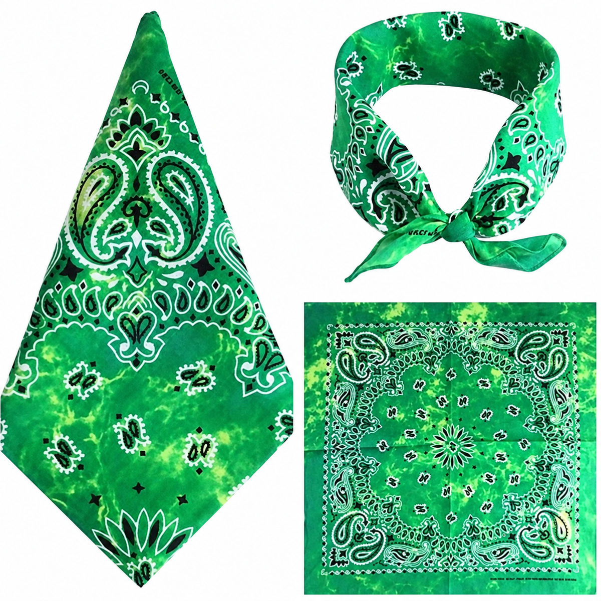 100% COTTON PAISLEY BANDANA HEAD SCARF