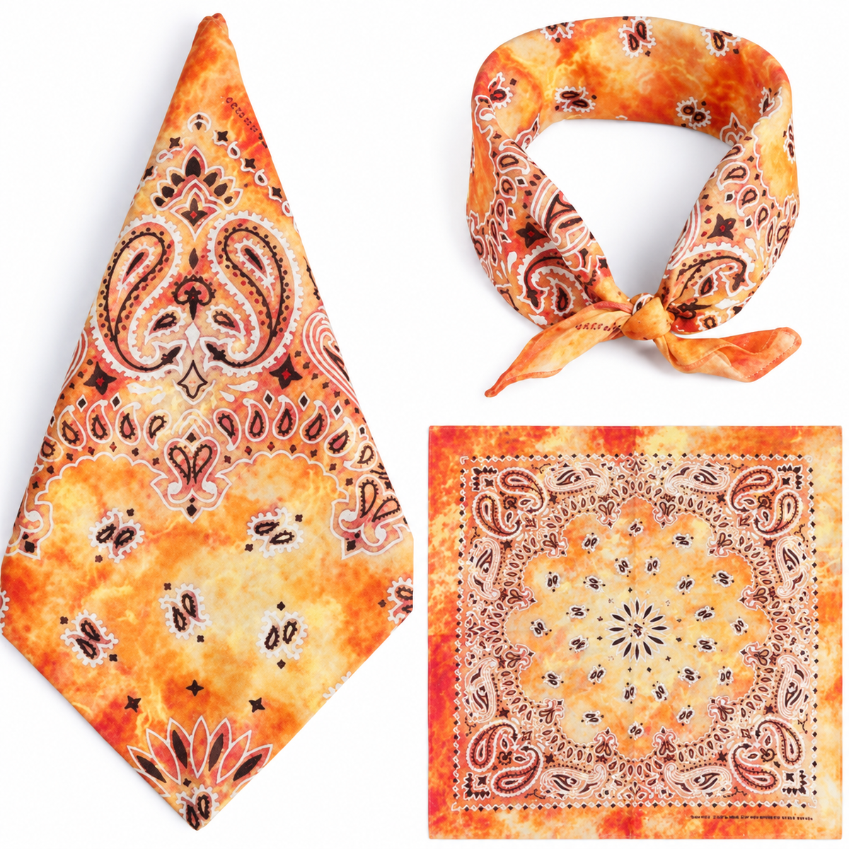100% COTTON PAISLEY BANDANA HEAD SCARF