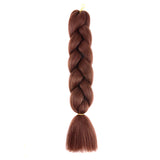 CHESTNUT BROWN BRAID HAIR EXTENSIONS 24