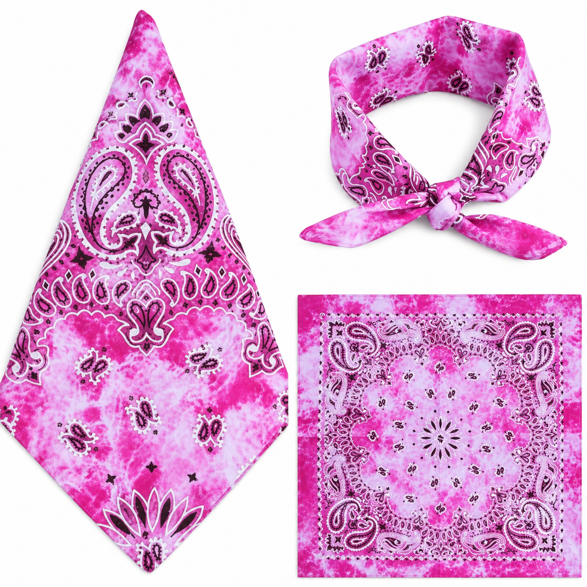 100% COTTON PAISLEY BANDANA HEAD SCARF