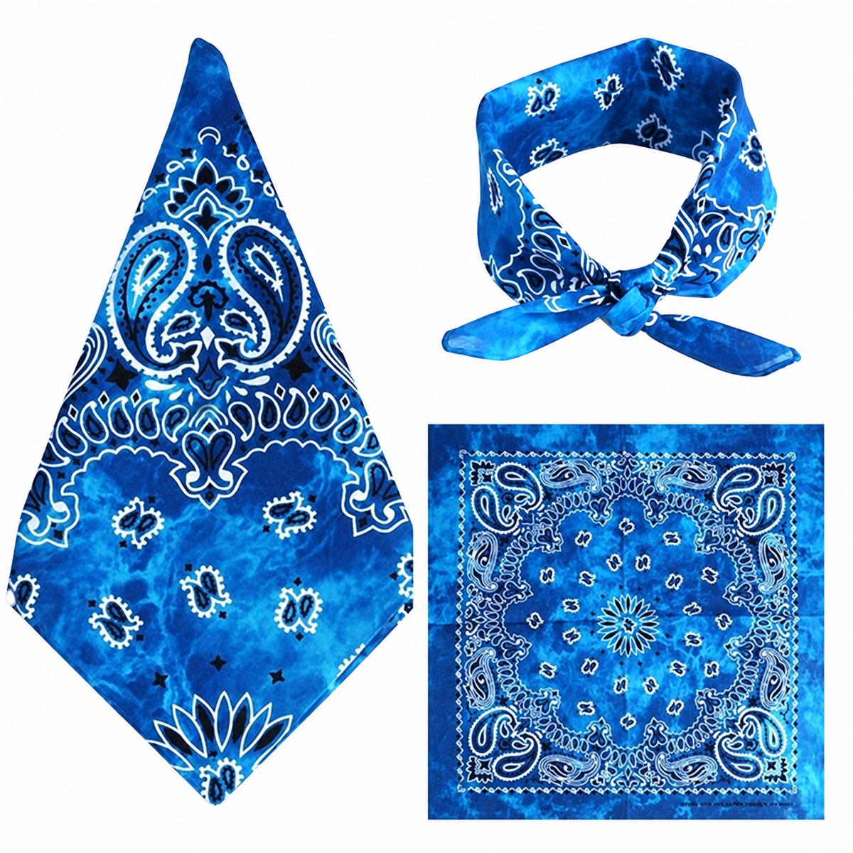 100% COTTON PAISLEY BANDANA HEAD SCARF