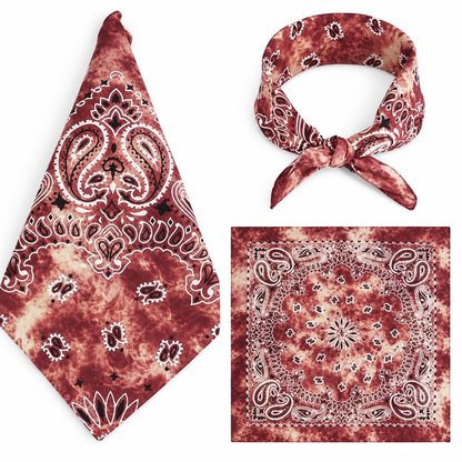 100% COTTON PAISLEY BANDANA HEAD SCARF