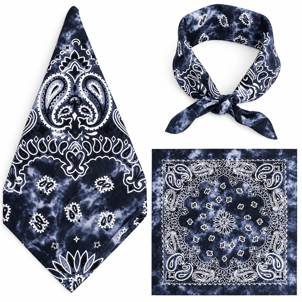 100% COTTON PAISLEY BANDANA HEAD SCARF