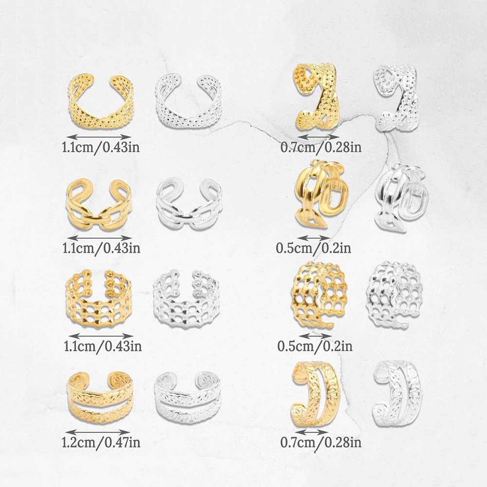 32PCS GOLD &amp; SILVER HAIR CUFFS BRAID CUFFS DREAD CUFFS