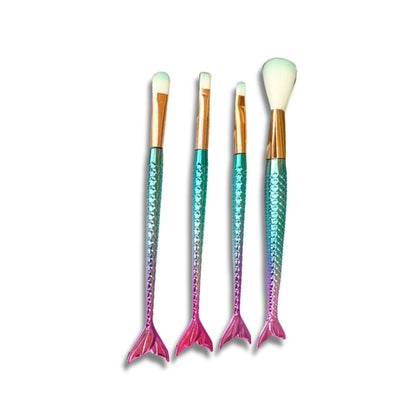 4PCS MERMAID MAKEUP BRUSH SET LOOSE POWDER &amp; EYE BRUSH