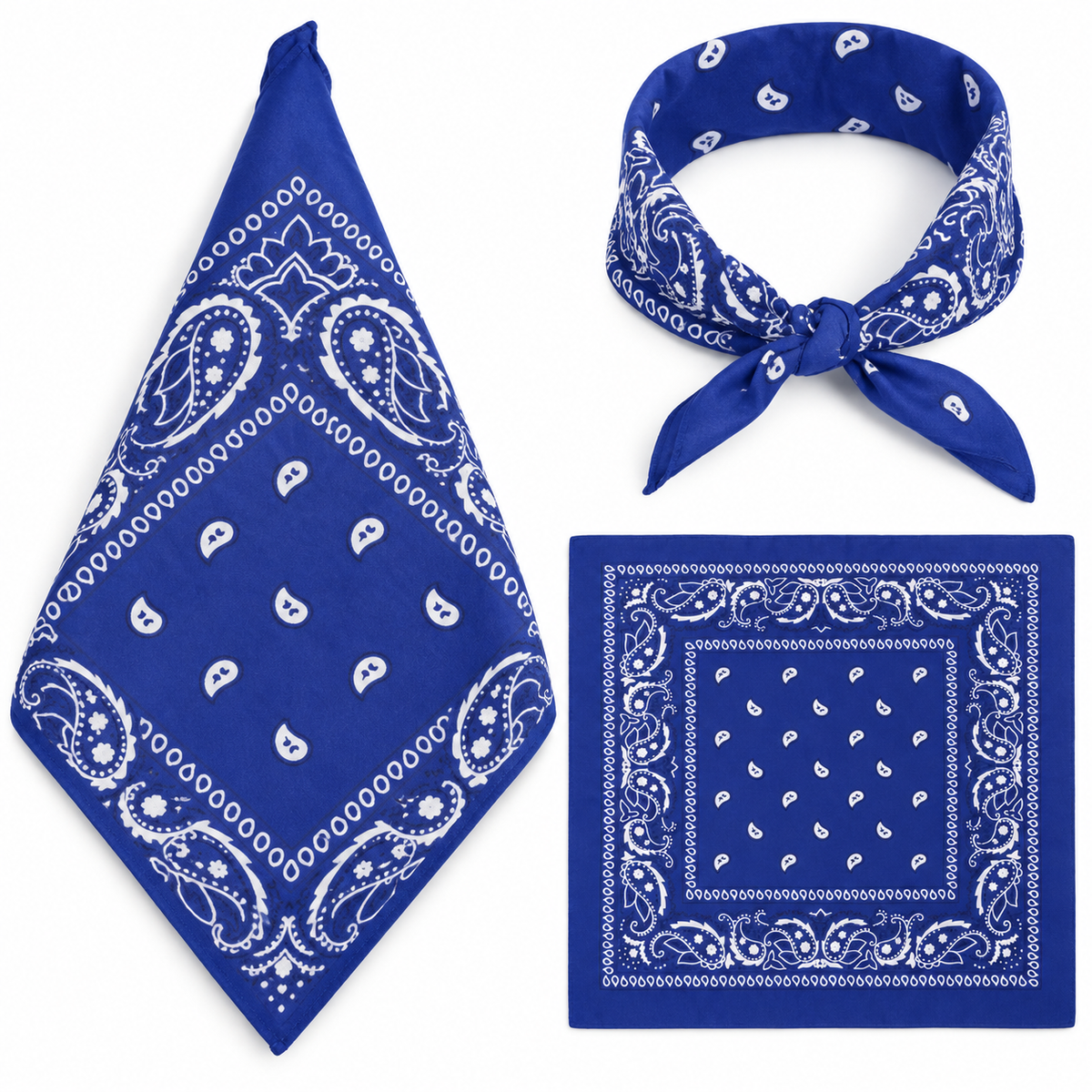 100% COTTON PAISLEY BANDANA HEAD SCARF
