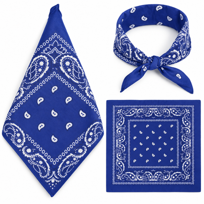 100% COTTON PAISLEY BANDANA HEAD SCARF