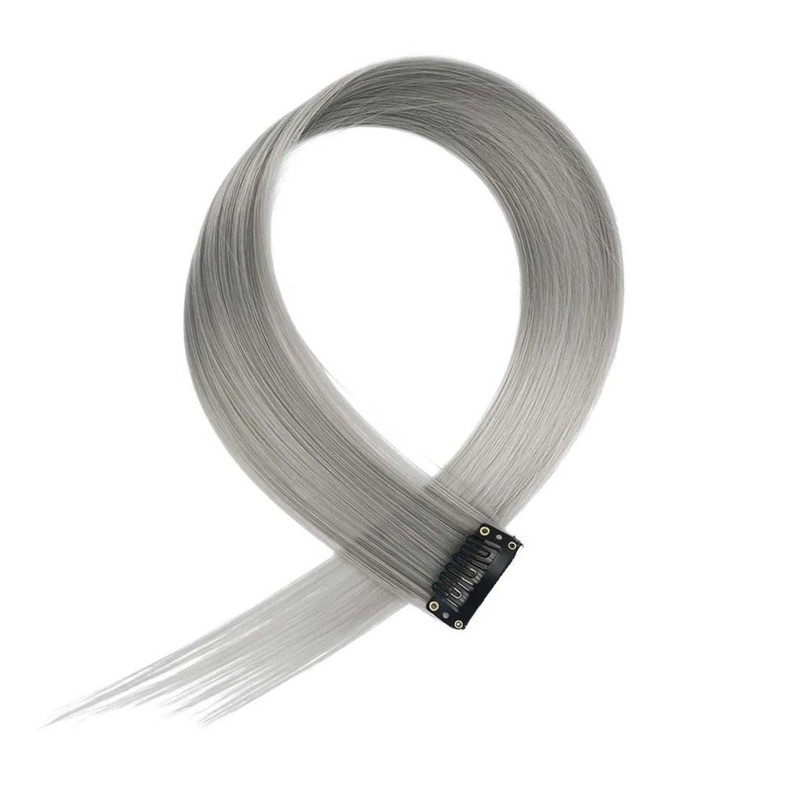 GREY CLIP IN HAIR EXTENSIONS HAIR HIGHLIGHTS