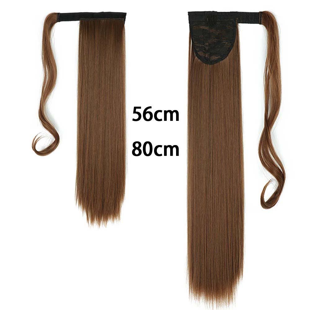 GOLDEN BROWN SYNTHETIC STRAIGHT PONYTAIL HAIR EXTENSION