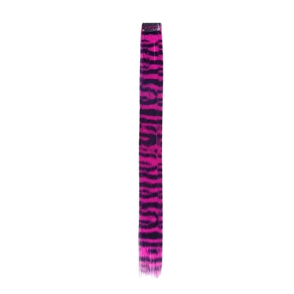 ROSE CLIP IN FEATHER HAIR EXTENSIONS COLORFUL SYNTHETIC HIGHLIGHTS