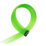 Grass Green Clip On Coloured Hair Extension Colorful Highlights