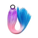 24'' TINSEL PONYTAIL SYNTHETIC HAIR EXTENSIONS PURPLE,PINK,BLUE