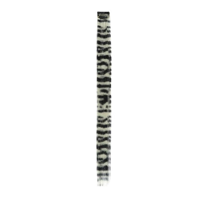 BEIGE CLIP IN FEATHER HAIR EXTENSIONS COLORFUL SYNTHETIC HIGHLIGHTS