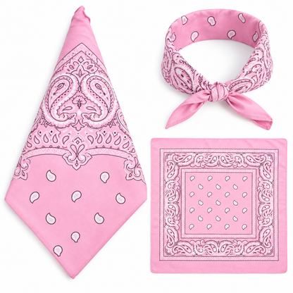 100% COTTON PAISLEY BANDANA HEAD SCARF