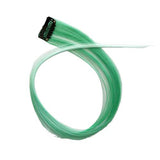 Green & Mint Clip On Coloured Hair Extension Colorful Highlights