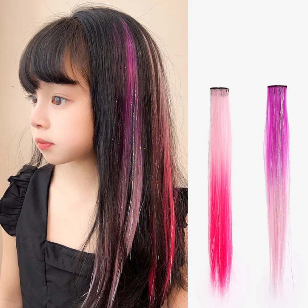 40CM TINSEL CLIP IN HAIR EXTENSIONS HAIR HIGHLIGHTS