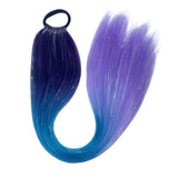 24'' TINSEL PONYTAIL SYNTHETIC HAIR EXTENSIONS PURPLE,BLUE,LIGHT PURPLE