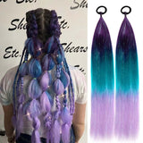 24'' TINSEL PONYTAIL SYNTHETIC HAIR EXTENSIONS PURPLE,BLUE,LIGHT PURPLE