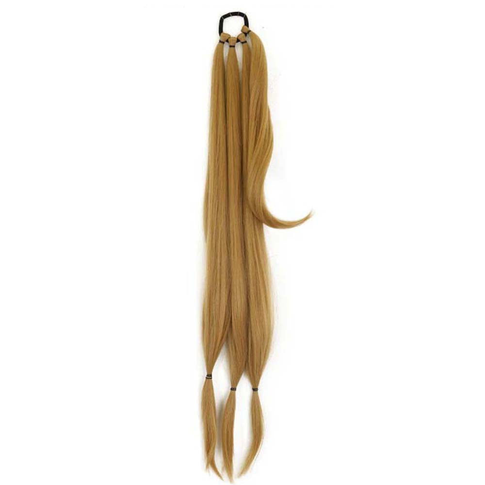 HONEY BLONDE 85CM LONG SYNTHETIC BRAIDED PONYTAIL EXTENSION