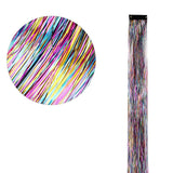 RAINBOW CLIP IN HAIR EXTENSIONS LONG SYNTHETIC COLORED HIGHLIGHTS