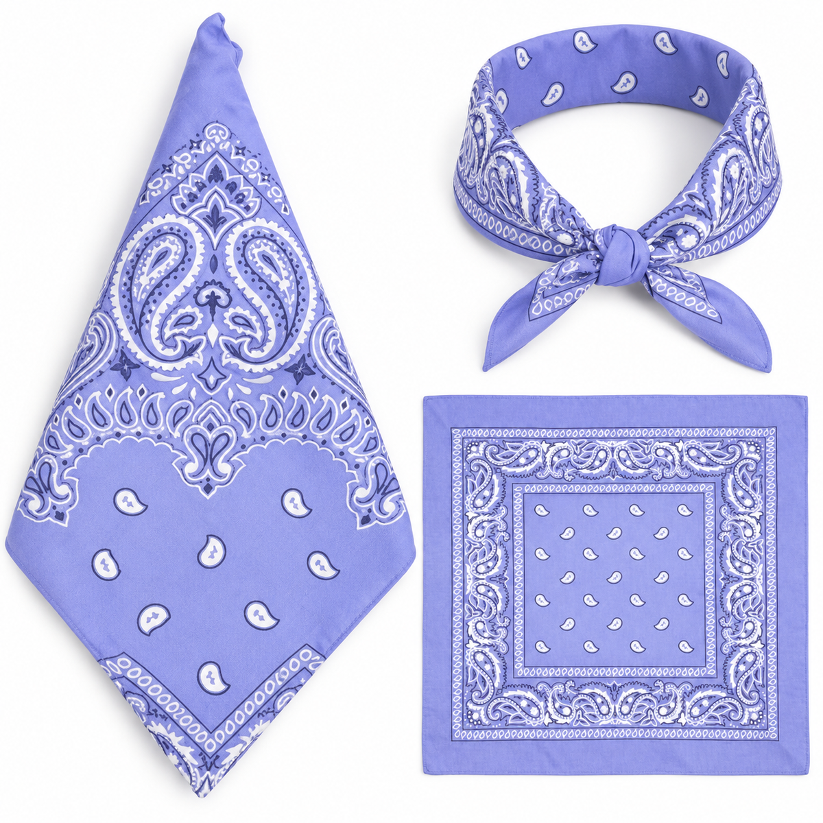 100% COTTON PAISLEY BANDANA HEAD SCARF