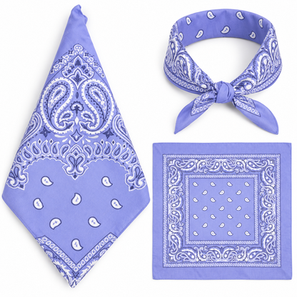 100% COTTON PAISLEY BANDANA HEAD SCARF