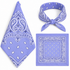 Light Purple 100% cotton paisley bandana head scarf on a white background.