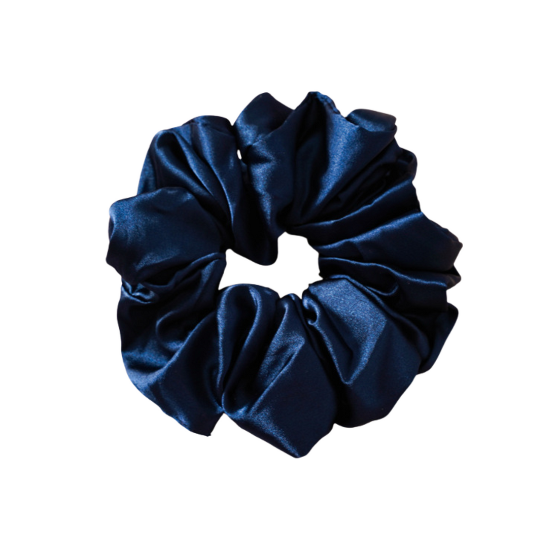 15CM NAVY OVERSIZE LARGE SCRUNCHIES SILK SATIN ELASTIC HAIR BANDS ROPE TIE PONYTAIL