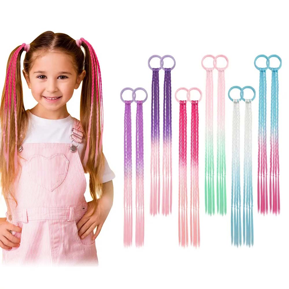 2PCS 40CM CRAZY HAIR DAY COLORED BRAIDS HAIR EXTENSIONS