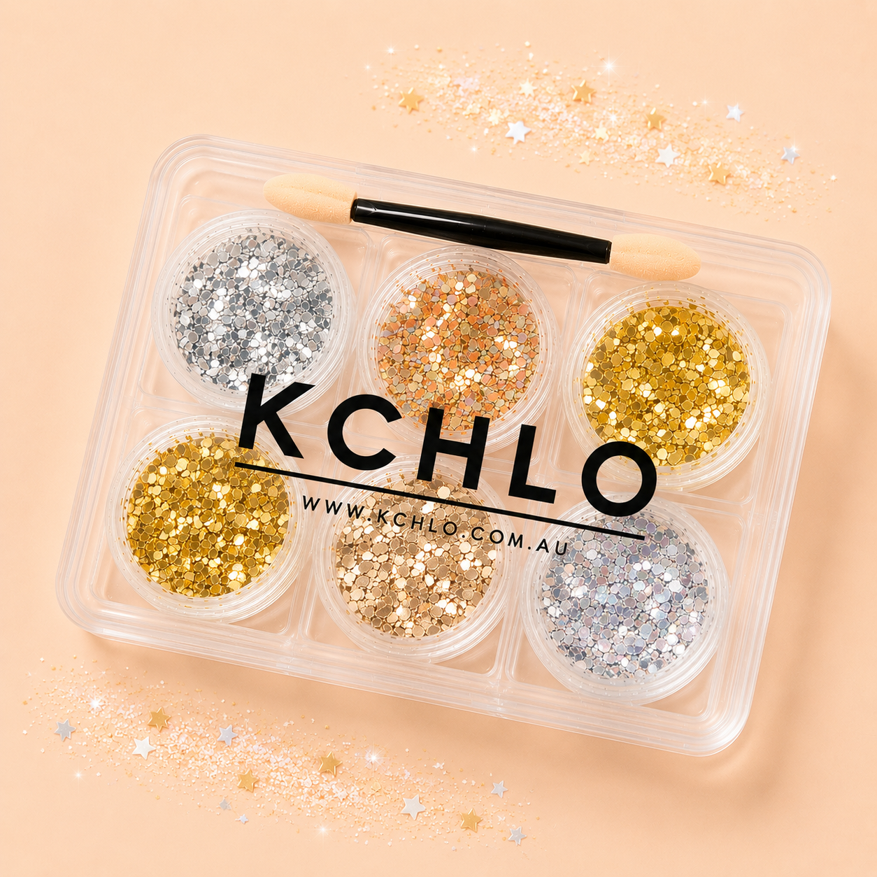SILVER GOLD HAIR, FACE &amp; BODY GLITTER GEL 6 COLORS