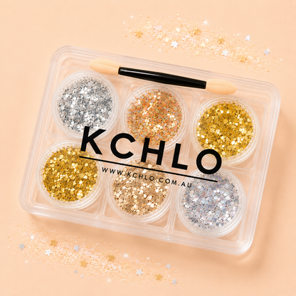 SILVER GOLD HAIR, FACE &amp; BODY GLITTER GEL 6 COLORS