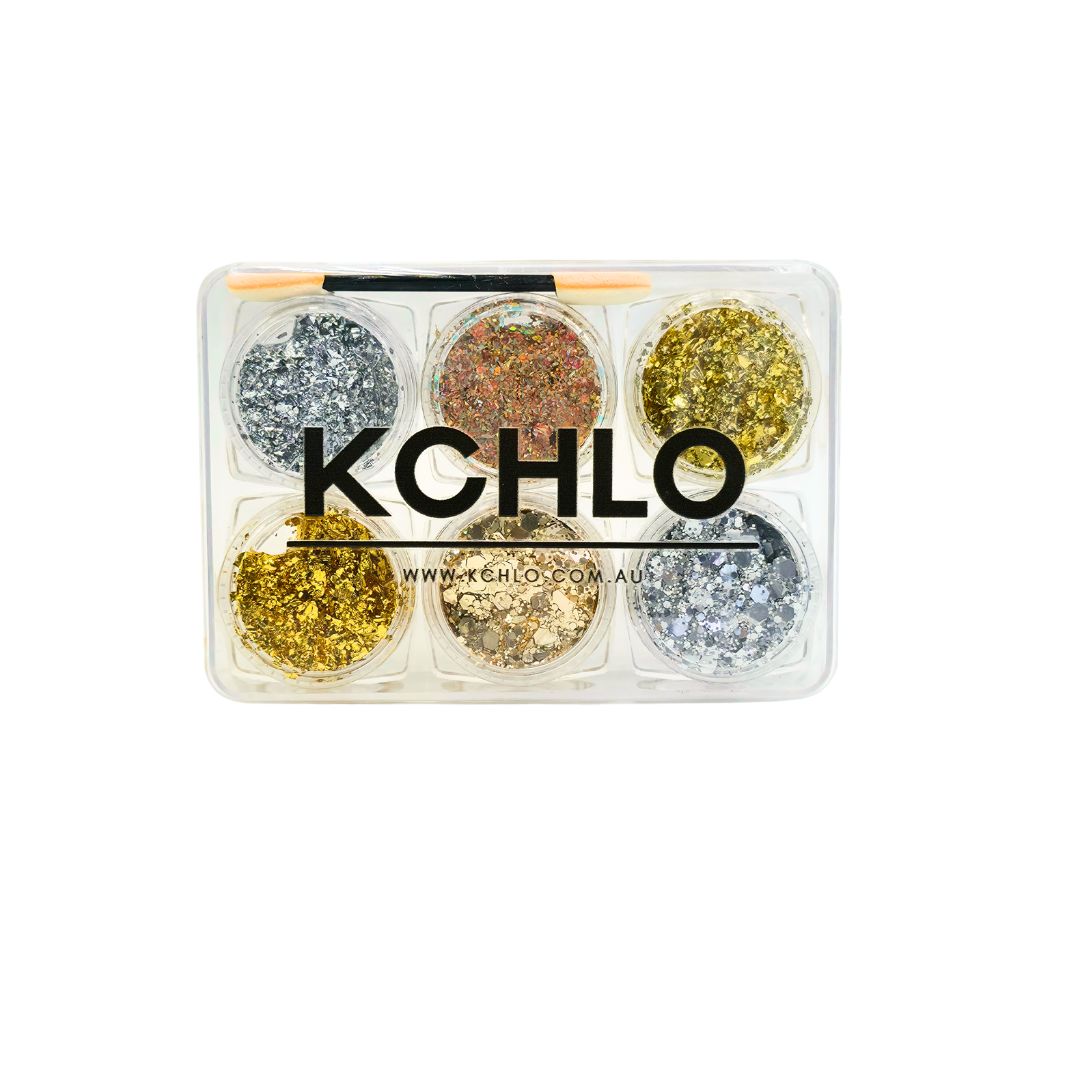 SILVER GOLD HAIR, FACE & BODY GLITTER GEL 6 COLORS