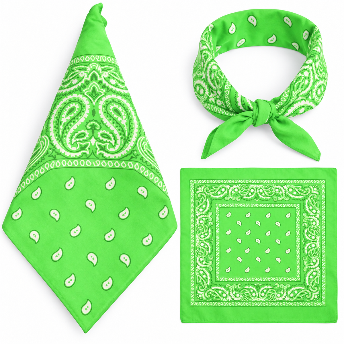 100% COTTON PAISLEY BANDANA HEAD SCARF