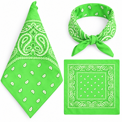 100% COTTON PAISLEY BANDANA HEAD SCARF