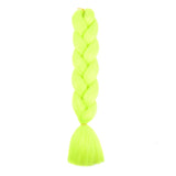 BRIGHT YELLOW GREEN BRAID HAIR EXTENSIONS 24