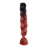 CLAIRE BLACK, UMBER TWO TONE OMBRÉ BRAID HAIR 24"