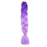 24'' TWO TONE OMBRÉ JUMBO BRAID HAIR EXTENSIONS PURPLE, LILAC SYNTHETIC BRAIDING HAIR