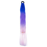 24'' BRAIDED PONYTAIL HAIR EXTENSION WITH ELASTIC RUBBER BANDS BLUE, PURPLE, SEASHELL SYNTHETIC BRAIDING HAIR