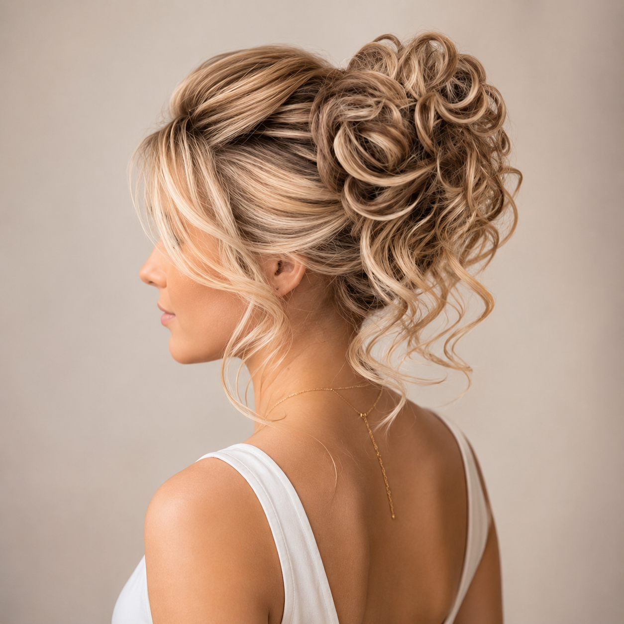 20CM SYNTHETIC HAIR BUN EXTENSIONS MESSY CURLY SCRUNCHIES
