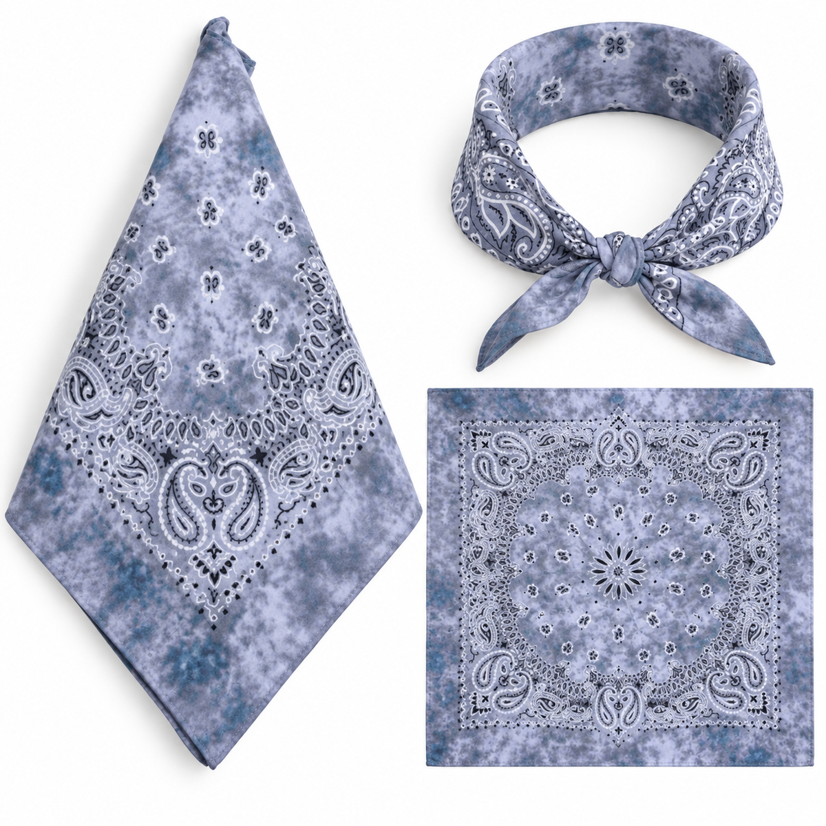 100% COTTON PAISLEY BANDANA HEAD SCARF