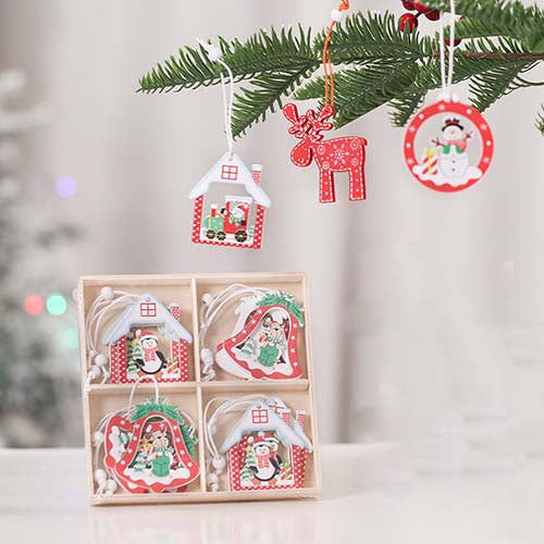 12Pcs Christmas Xmas Tree Ornaments Decorations Party Hanging Craft Pendant Gift