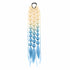 Beige and pale blue 22-inch bubble braid hair extensions with a black hair tie, shown on a white background.