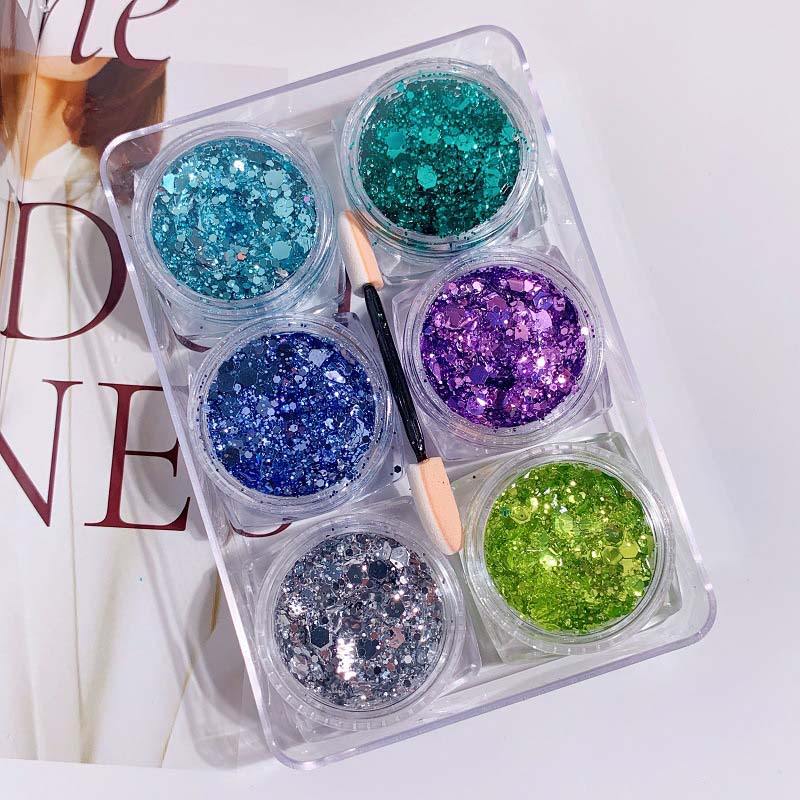 MINT MAMBO HAIR, FACE & BODY GLITTER GEL 6 COLORS