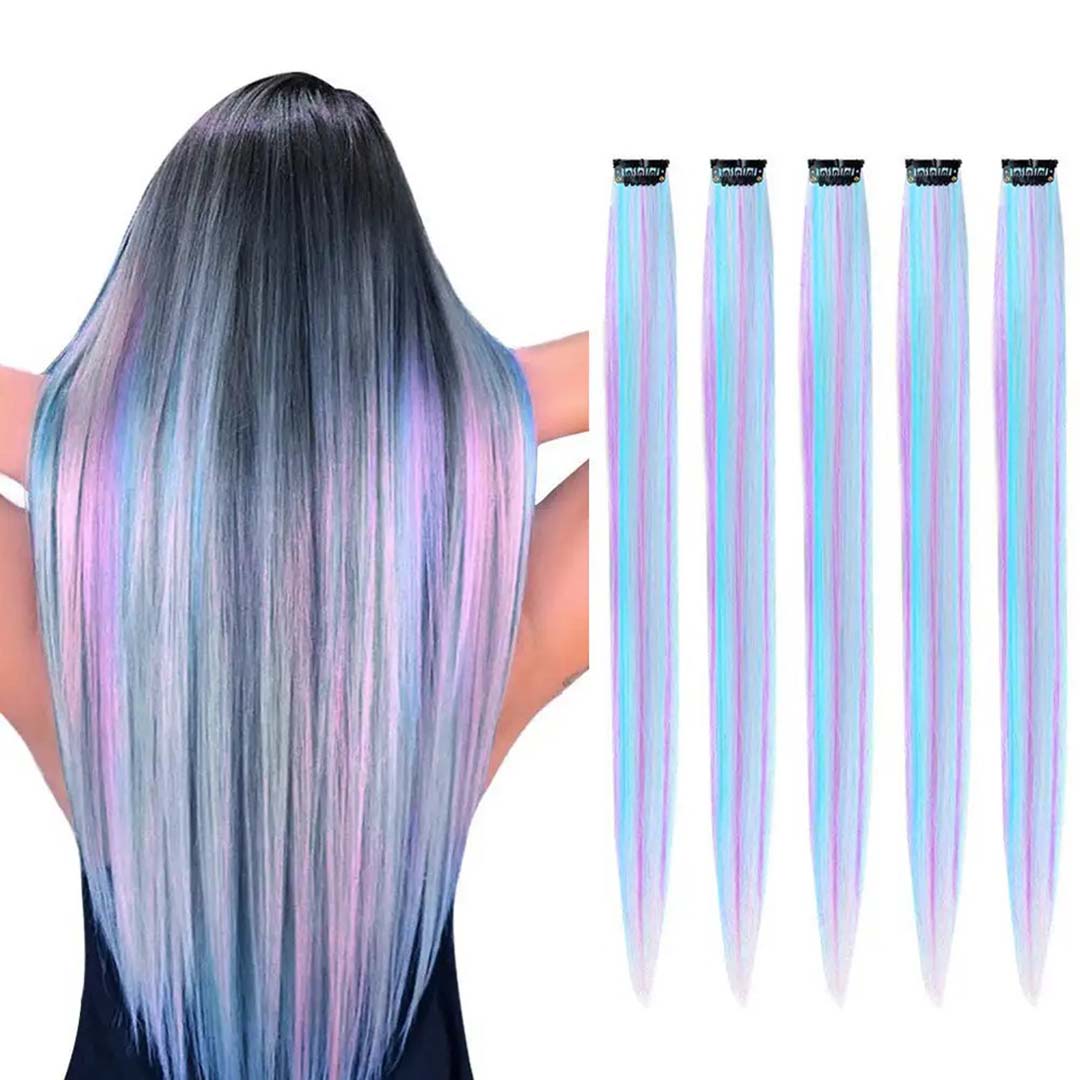 UNICORN CLIP-IN HAIR EXTENSION TWO-TONE STREAK HIGHLIGHT