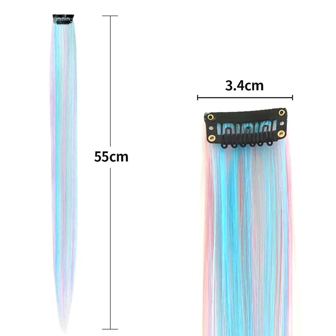 UNICORN CLIP-IN HAIR EXTENSION TWO-TONE STREAK HIGHLIGHT