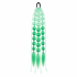 Pale turquoise and green 22-inch bubble braid hair extensions with a black hair tie, shown on a white background.