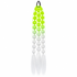 Volt green and white 22-inch bubble braid hair extensions with a black hair tie, shown on a white background.